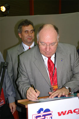 Coupe du Monde 2006, partenariat WACK SPORT et FFTT (photo1).
