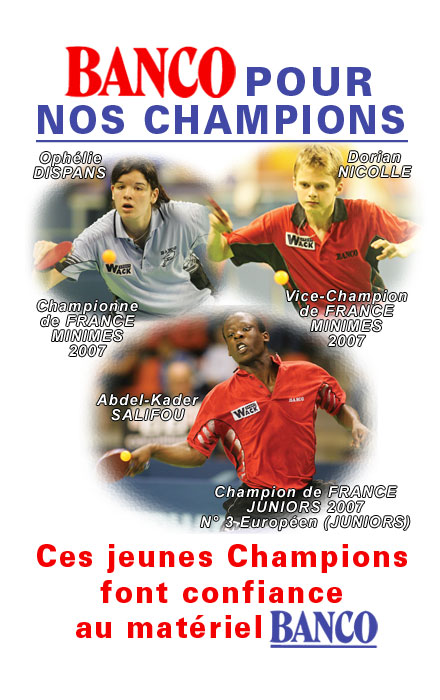 BANCO pour nos jeunes Champions !