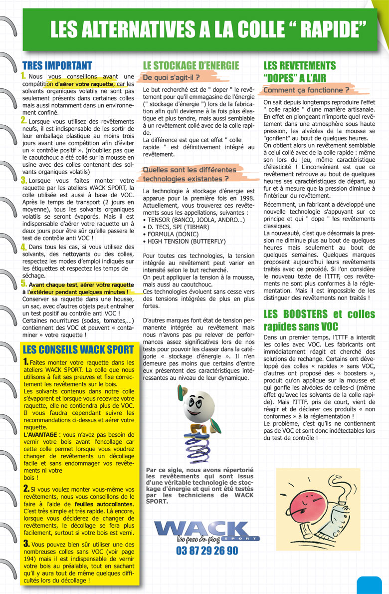 Alternatives � la colle rapide