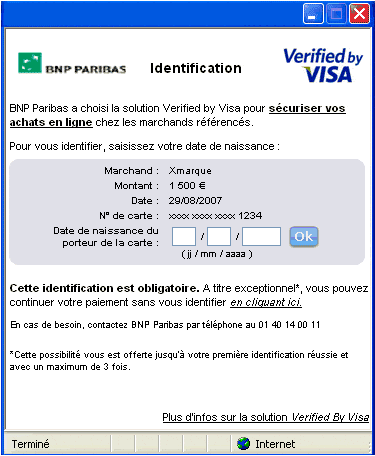 paiement s&eacute;curis&eacute; avec visa